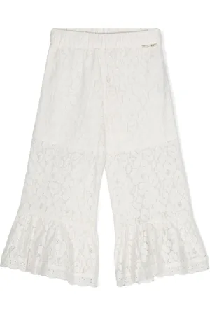 Twin-Set Hose mit Blumenspitze