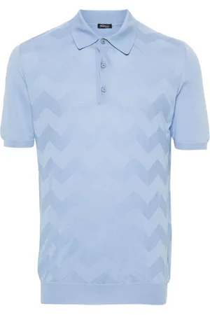 Kiton Poloshirt mit Zickzackmuster