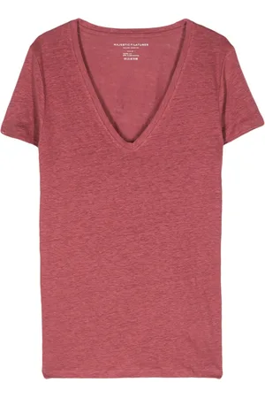 Majestic T-Shirt mit V-Ausschnitt