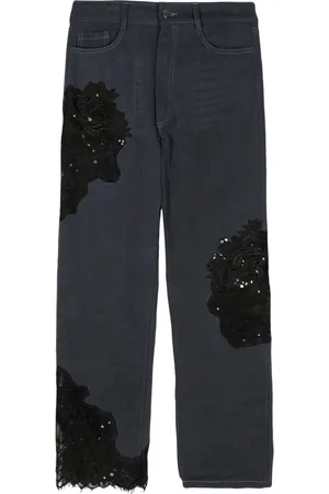 Collina Strada Mikaela Jeans mit Pailletten und Spitze