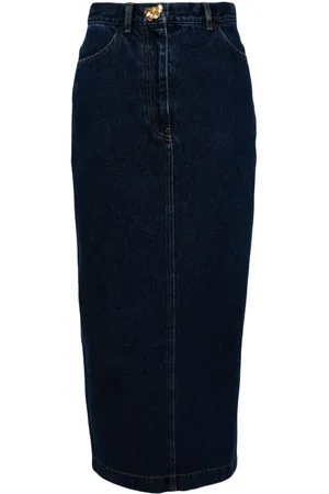 Oscar de la Renta Bleistiftrock aus Denim