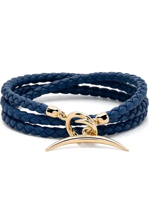 SHAUN LEANE Quill Lederarmband mit 18kt Goldvermeilverschluss