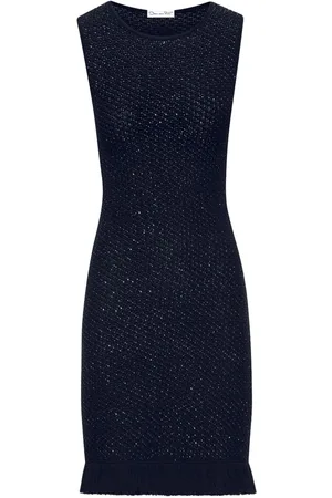 Oscar de la Renta Tweed-Kleid mit Pailletten