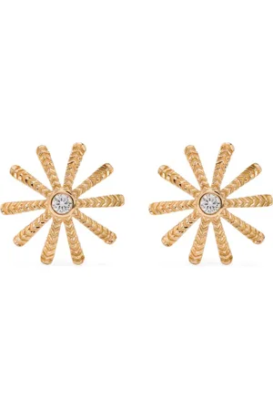 HARWELL GODFREY 18kt Tiny Sunflower Gelbgoldohrstecker mit Diamant