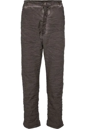 POÈME BOHÉMIEN Gerade Hose mit Knitteroptik