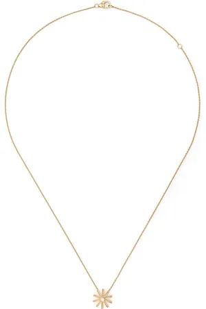 HARWELL GODFREY 18kt Tiny Sunflower Gelbgoldhalskette mit Diamantanhänger