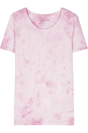 Majestic T-Shirt mit Batikmuster