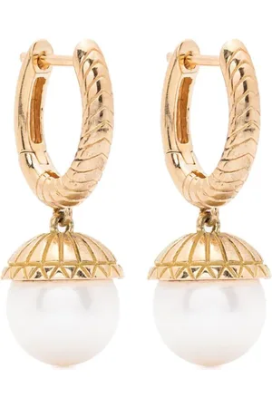 HARWELL GODFREY 18kt Gelbgoldohrringe mit Perle
