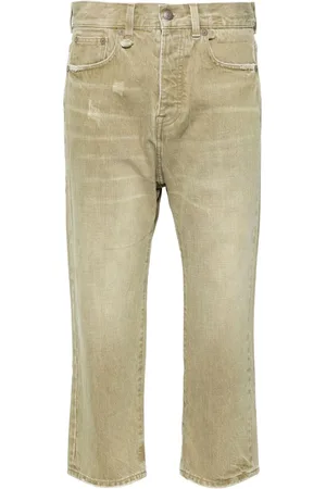 R13 Tief sitzende Cropped-Jeans