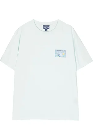 Maison Kitsuné X Vilebrequin T-Shirt mit Wellen-Print