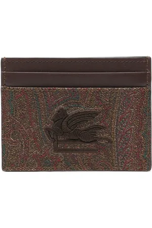 Etro Kartenetui mit Pegaso-Stickerei