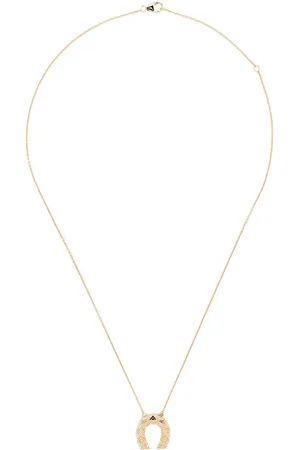 HARWELL GODFREY 18kt Mini Horseshoe Gelbgoldhalskette mit Anhänger