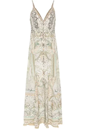 Camilla Kleid mit "Ivory Tower Tales"-Print