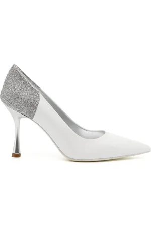 Madison.Maison Alena White/Silver Pumps 65mm