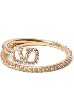 VALENTINO GARAVANI VLogo Ring mit Kristallen