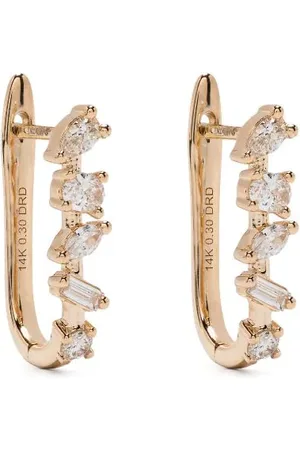 Dana Rebecca Designs 14kt Alexa Jordyn Gelbgoldcreolen mit Diamanten