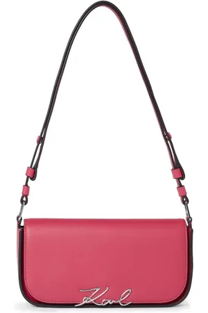 Karl Lagerfeld Signature Umhängetasche aus Leder