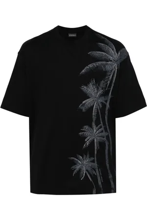 Emporio Armani T-Shirt mit Palmen-Print