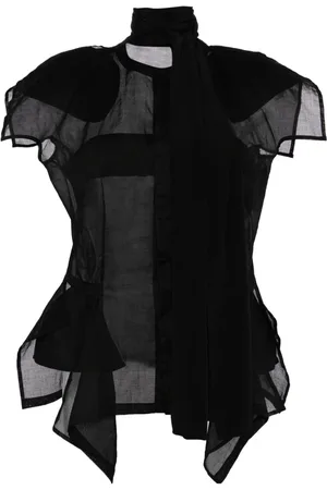 YOHJI YAMAMOTO Asymmetrisches Seidentop