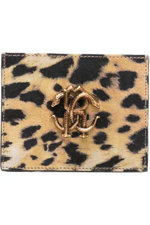 Roberto Cavalli Kartenetui mit Jaguar-Print