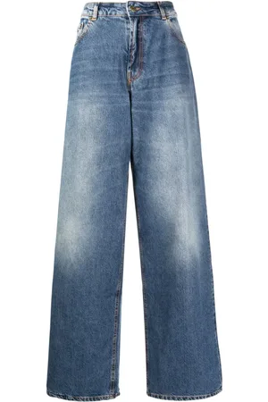 Roberto Cavalli Weite High-Rise-Jeans