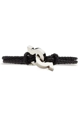 Salvatore Ferragamo Geflochtenes Gancini Lederarmband