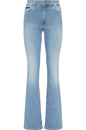 Philipp Plein Schlagjeans mit Logo-Applikation