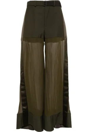 SACAI Seidenhose mit hohem Bund