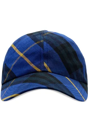 Burberry Karierte Baseballkappe aus Leinen