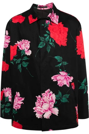 YOHJI YAMAMOTO Hemdjacke mit Blumen-Print