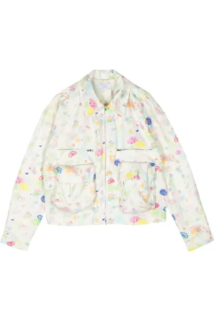 Collina Strada Bloom Doodle Jacke aus Twill