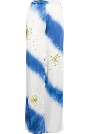 Des Phemmes Kristallverzierte Hose in Batikoptik