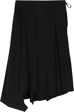 YOHJI YAMAMOTO Asymmetrischer Midirock