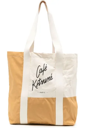 Café Kitsuné Shopper aus Canvas mit Logo-Print