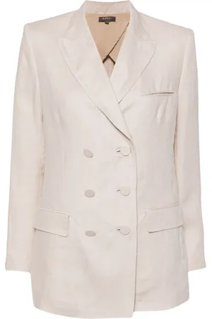 N.PEAL Doppelreihiger Ava Blazer aus Leinen