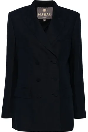 N.PEAL Doppelreihiger Ava Blazer aus Leinen