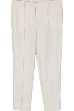 N.PEAL Harper Cropped-Hose aus Leinen