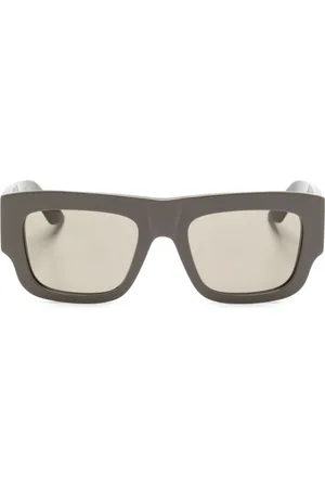 Alexander McQueen Eckige Sonnenbrille mit Logo-Gravur