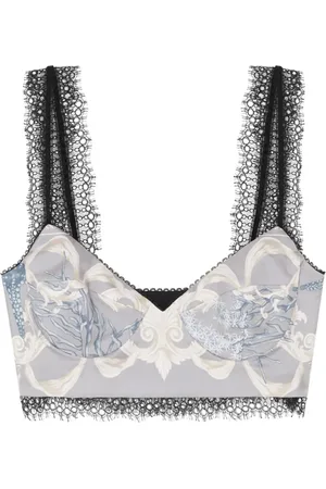 VERSACE Barocco Sea Bralet aus Seide