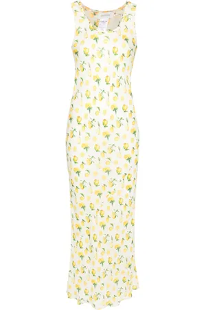 Sportmax Tonale Maxikleid mit Zitronen-Print
