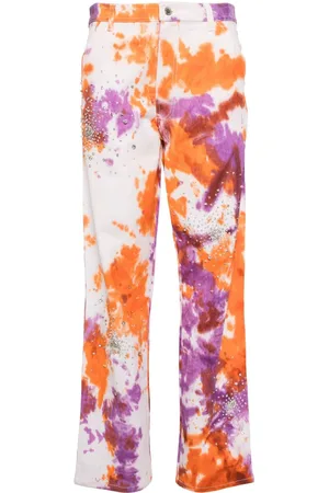Des Phemmes Jeans mit Batikmuster