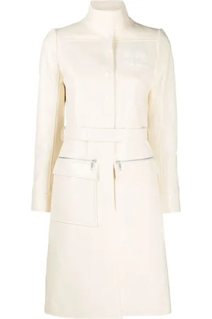 Courrèges Vinyl-Trenchcoat mit Logo-Applikation