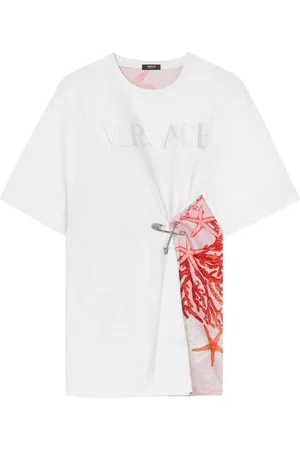 VERSACE Barocco Sea T-Shirt mit Sicherheitsnadel