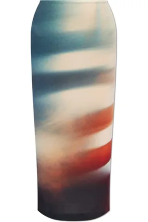 Issey Miyake Bleistiftrock mit abstraktem Print