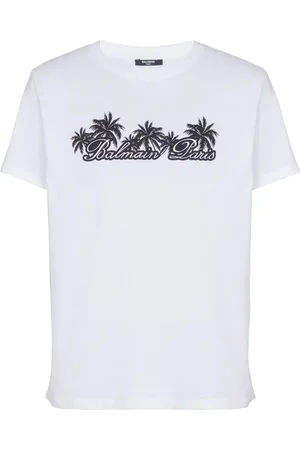 Balmain T-Shirt mit Palmen-Print