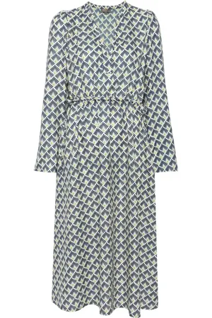 N.PEAL Kaschmir-Seiden-Kleid mit Print