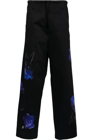 YOHJI YAMAMOTO Hose mit Rosen-Print