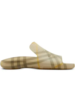 Burberry Equestrian Knight Pantoletten mit Karomuster
