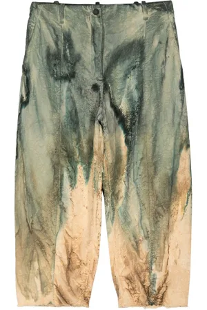 MASNADA Cropped-Hose mit Batikmuster