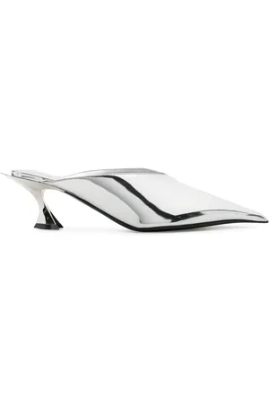 MUGLER Mules im Metallic-Look 55mm